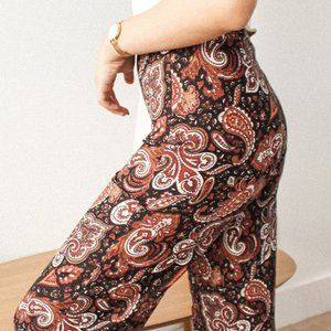 Brown Paisley Pants